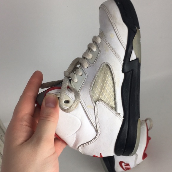 Jordan 5 Retro Fire Red Silver Tongue Men’s 2019 Style - Picture 11 of 15